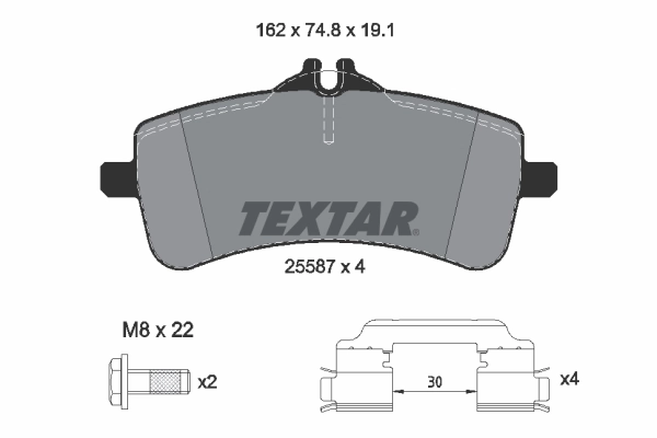 Гальмівні колодки Mercedes A0074204220 ціна, від 100.40 USD