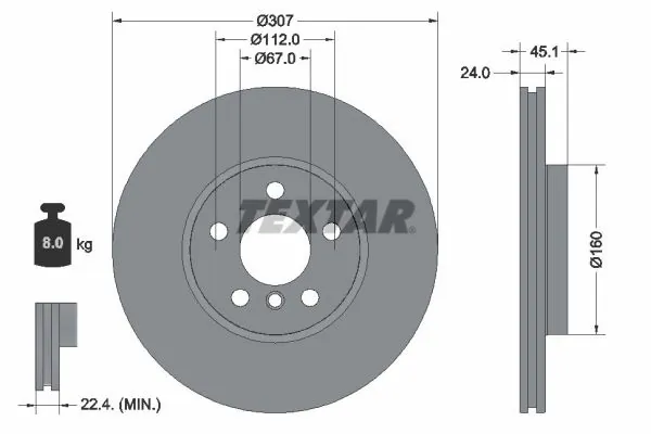 6891079 BMW Гальмо дискове переднє