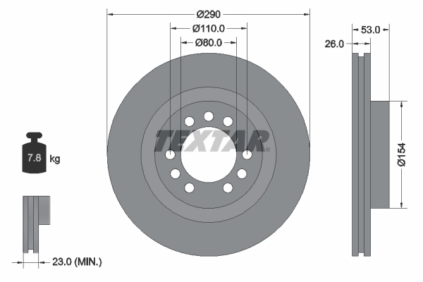 Диск переднього гальма Brembo 9772310 ціна, від 45.28 USD