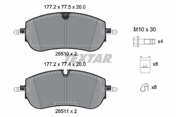 Передні тормозні колодки J9C33342 Jaguar