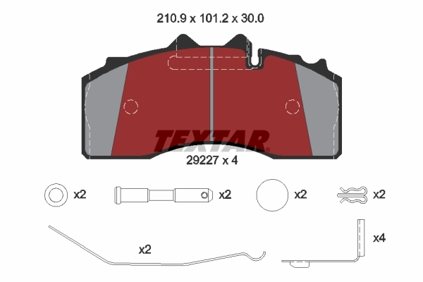 Задні гальмівні колодки BCV29227TK Beral