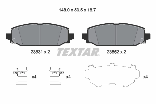 Купити K68386838AA Chrysler Задні колодки