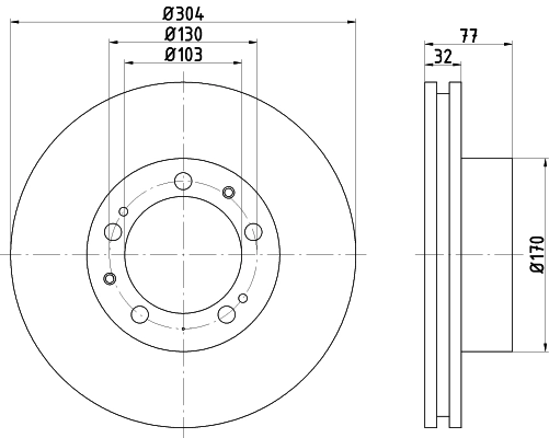 Диск переднього гальма Porsche 92835104303 ціна, від 28.44 USD