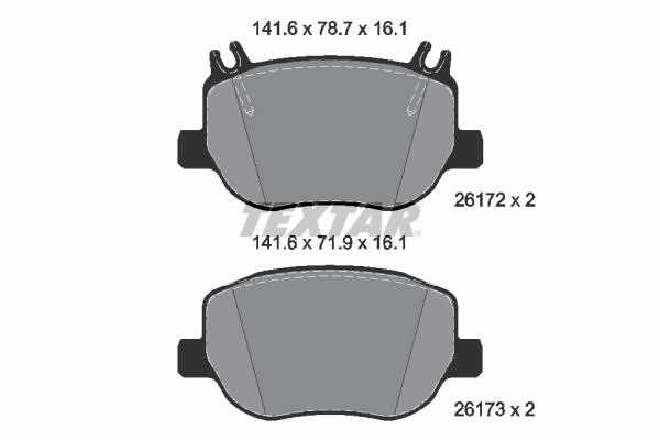 Задні гальмівні колодки Mercedes A0004200406 ціна, від 161.05 USD