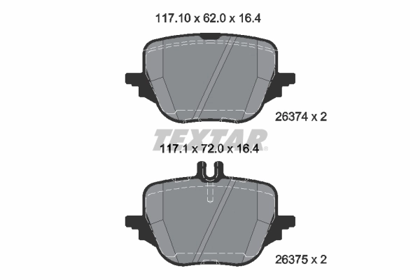 A0004204103 Mercedes Колодки гальмівні задні, дискові