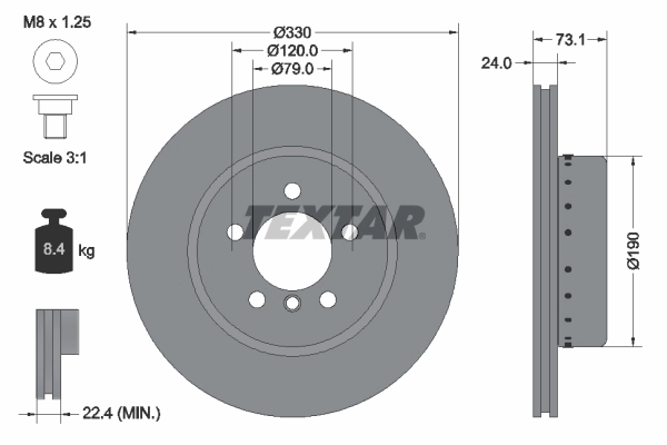 Диск переднього гальма BMW 34116782601 ціна, від 115.12 USD