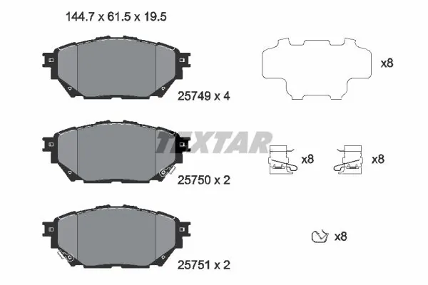 Купити ML253521 Mitsubishi Колодки гальмівні передні, дискові