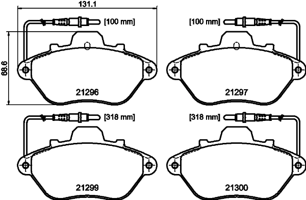 425296 Peugeot/Citroen Передні гальмівні колодки