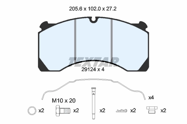 Задні гальмівні колодки Textar 2912405 ціна, від 51.19 USD
