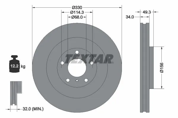 Диск переднього гальма Rotinger 22160GLT5 ціна, від 134.16 USD