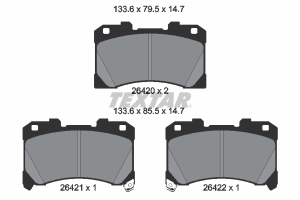 Гальмівні колодки Toyota 0446552370 ціна, від 45.38 USD