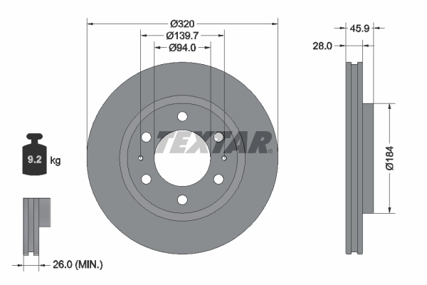 Диск переднього гальма Blue Print ADBP430225 ціна, від 78.63 USD