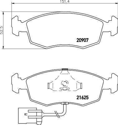 Передні гальмівні колодки на Ford Scorpio I GAE, GGE