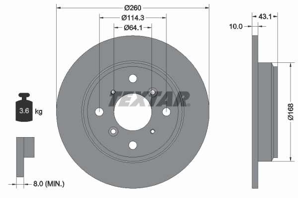 Купити 8913910 Brembo Диск заднього гальма