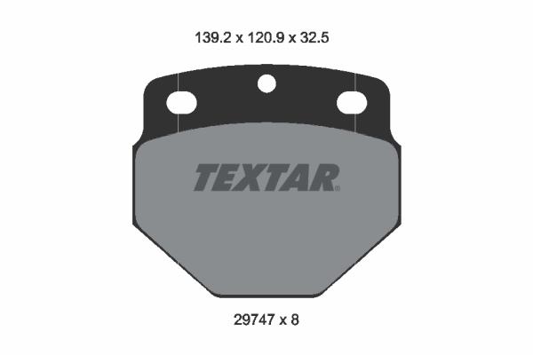 2974703 Textar Передні гальмівні колодки