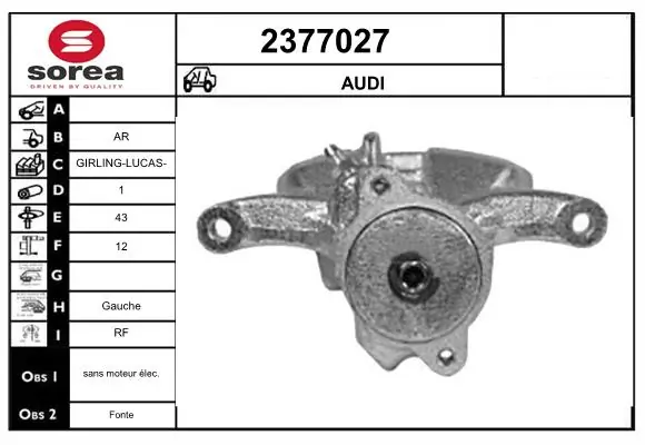 Супорт гальмівний задній лівий Daco BA0250 ціна, від 12.97 USD