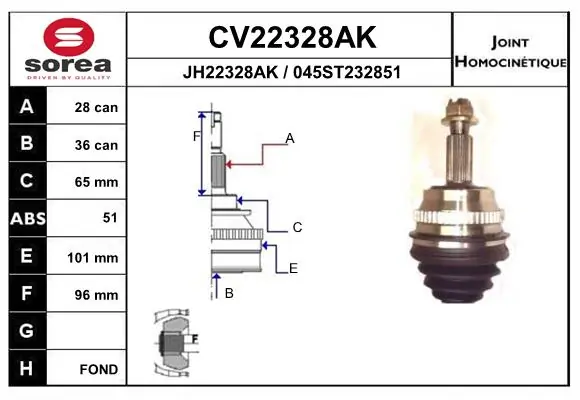 Купити 0020713 GKN-Spidan Шарнір приводу зовнішній