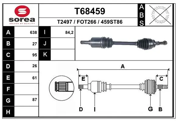 FD8027 Veka Привід лівий
