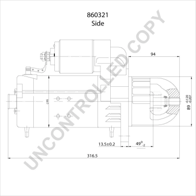 Стартер 860321 Prestolite