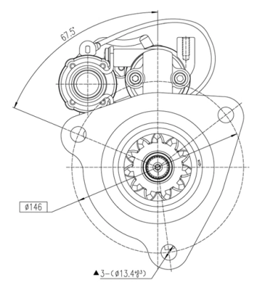 M90R3547SE Prestolite Стартер двигуна
