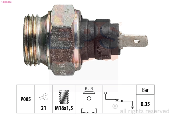 Датчик показника тиску масла на Renault 11 5 dr BC37