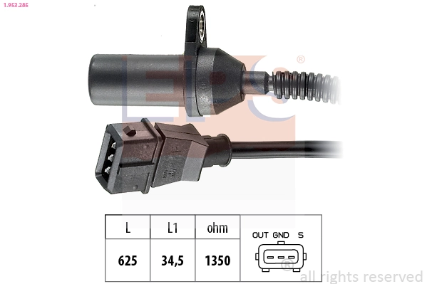 Датчик обертів колінвалу Fiat Doblo I фургон (223) (2001 - 2010) ціна, від 11.98 USD