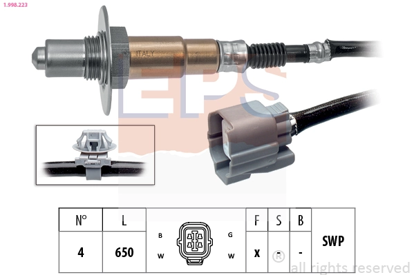 OSM155 Magneti Marelli Лямбдазонд, датчик кисню до каталізатора, лівий