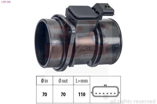 Датчик витрати повітря на Renault Kangoo II KW0, KW1