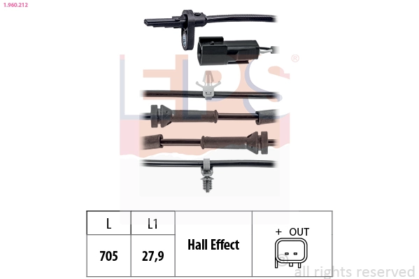 Датчик ABS передній Bosch 0265007992 ціна, від 15.91 USD