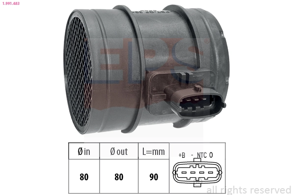 Датчик масової витрати повітря Polcar BS0281006056 ціна, від 81.39 USD