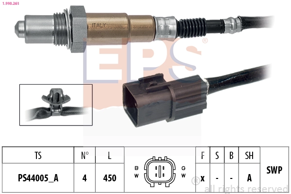 Лямбда-зонд, датчик кисню після каталізатора Parts-Mall DXA042
