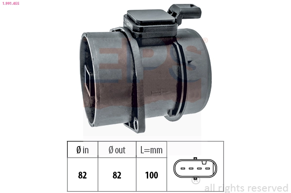 Датчик масової витрати повітря Continental/Siemens 5WK97817 ціна, від 58.13 USD