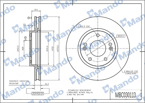 Диск переднього гальма Bosch BS0986479124 ціна, від 40.22 USD