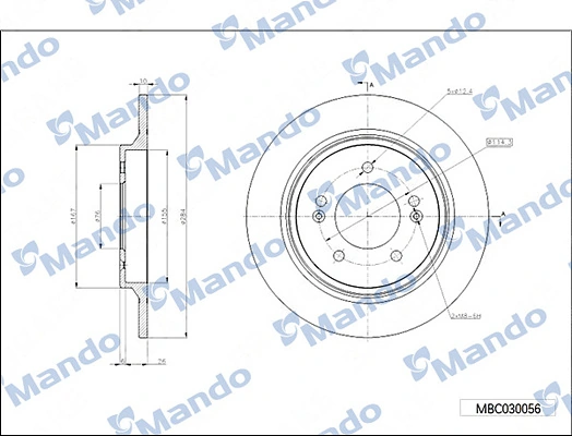 Задні дискові гальма Hyundai Sonata VII седан (LF) (2014 - 2023) ціна, від 10.48 USD