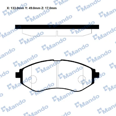Передні гальмівні колодки на Chevrolet Aveo II T250, T255
