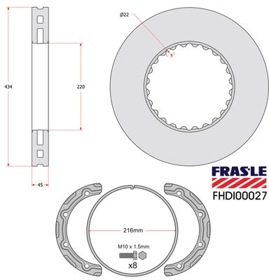 Диск переднього гальма Volvo 960456 ціна, від 13.99 USD
