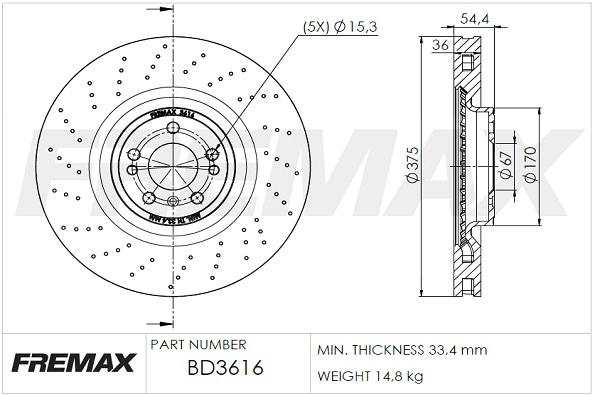Купити Гальмівні диски передні Mercedes GL  X166