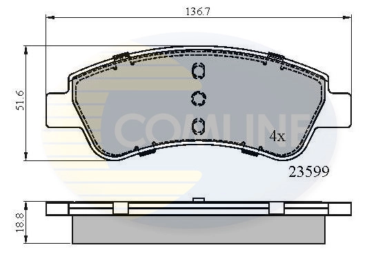 CBP01525 Comline Передні гальмівні колодки