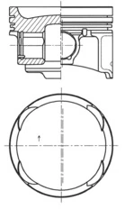 Купити 007PI00153002 Mahle Original Поршень в комплекті на 1 циліндр, 2-й ремонт (+0,50)