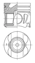 001PI00166000 Mahle Original Поршня на 1 циліндр, STD