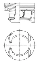 Поршень в комплекті на 1 циліндр, STD 011PI00110000 Mahle Original