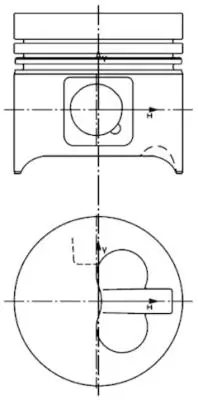 7023000 Mopart Поршень в зборі