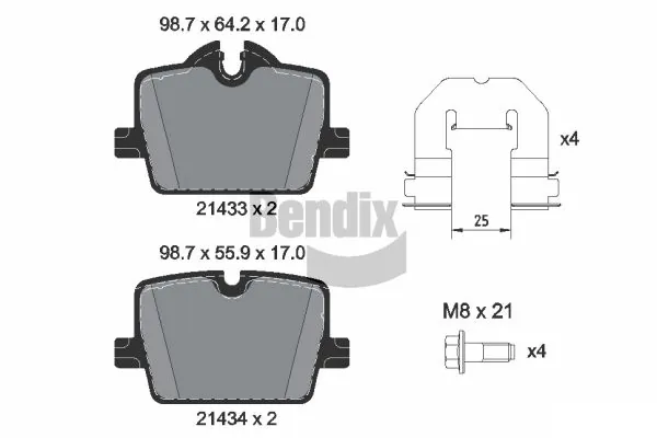 Задні гальмівні колодки 162221 Power Stop