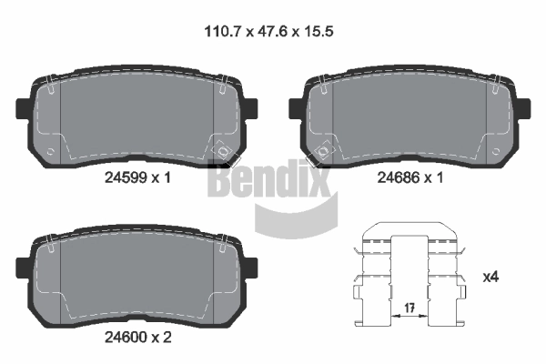 Задні дискові колодки Bosch 986494828