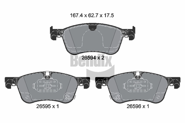 Купити A4204212200 Mercedes Колодки гальмівні передні, дискові