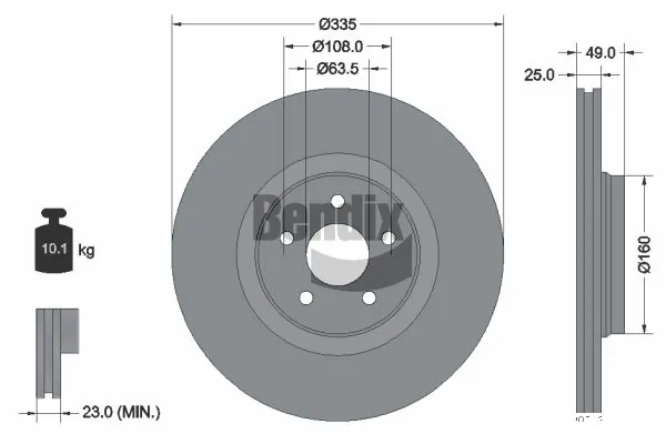 Гальмівні диски передні 5267604 Ford