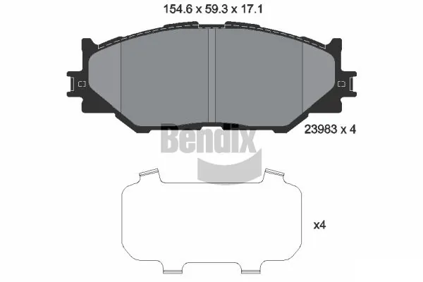 Передні тормозні колодки T4146 Toyota