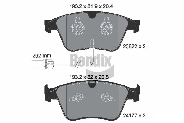 Купити 3W0698151R Bentley Колодки гальмівні передні, дискові