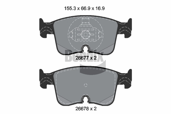 Гальмівні колодки VAG 5WA698151G ціна, від 71.07 USD