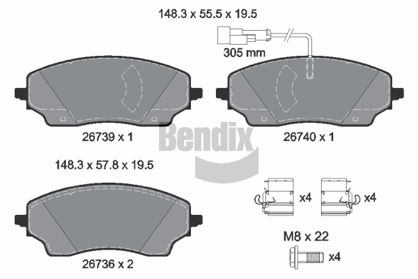 77369188 Fiat/Alfa/Lancia Колодки гальмівні задні, дискові